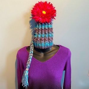 One of a kind hand knitted hat